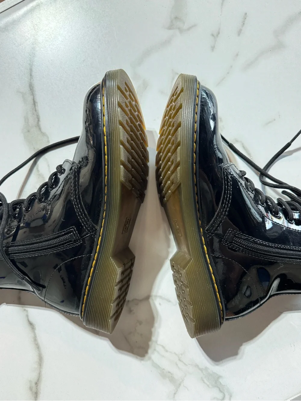 Dr. Martens Patent Black Lace-Up Boots size 6